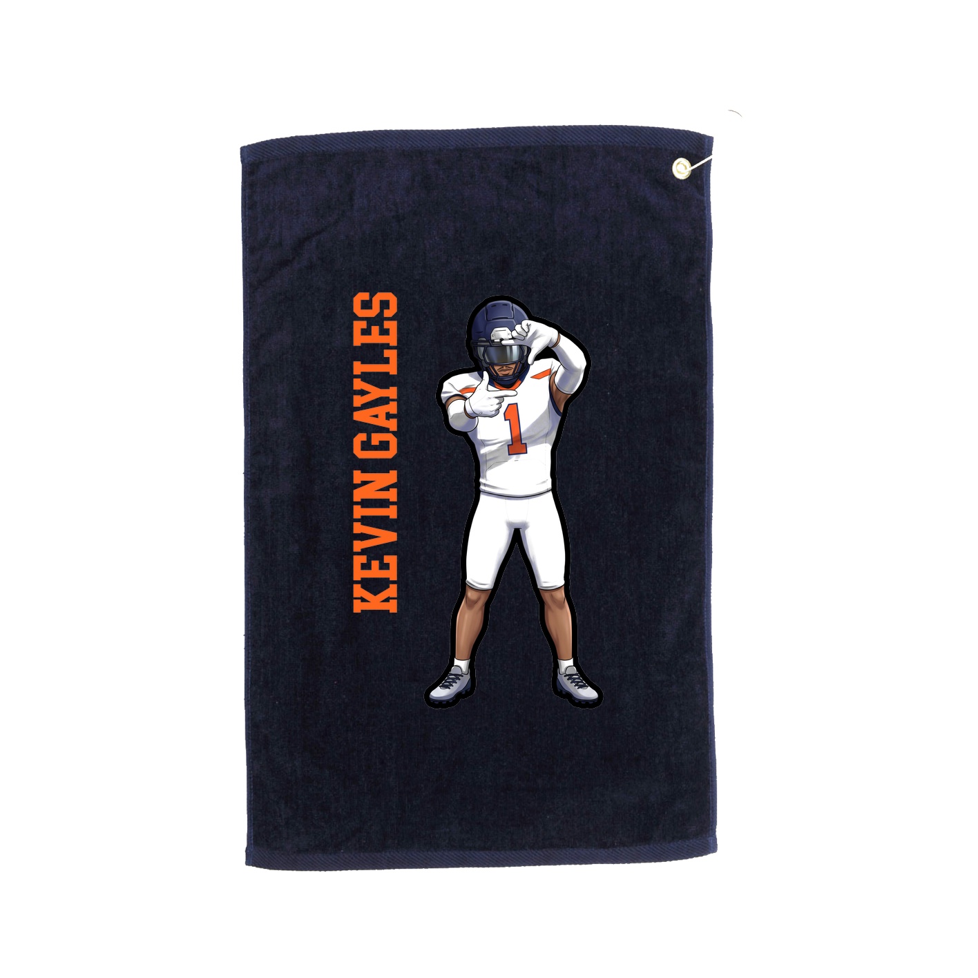Golf Towel — Name Vertical in Navy