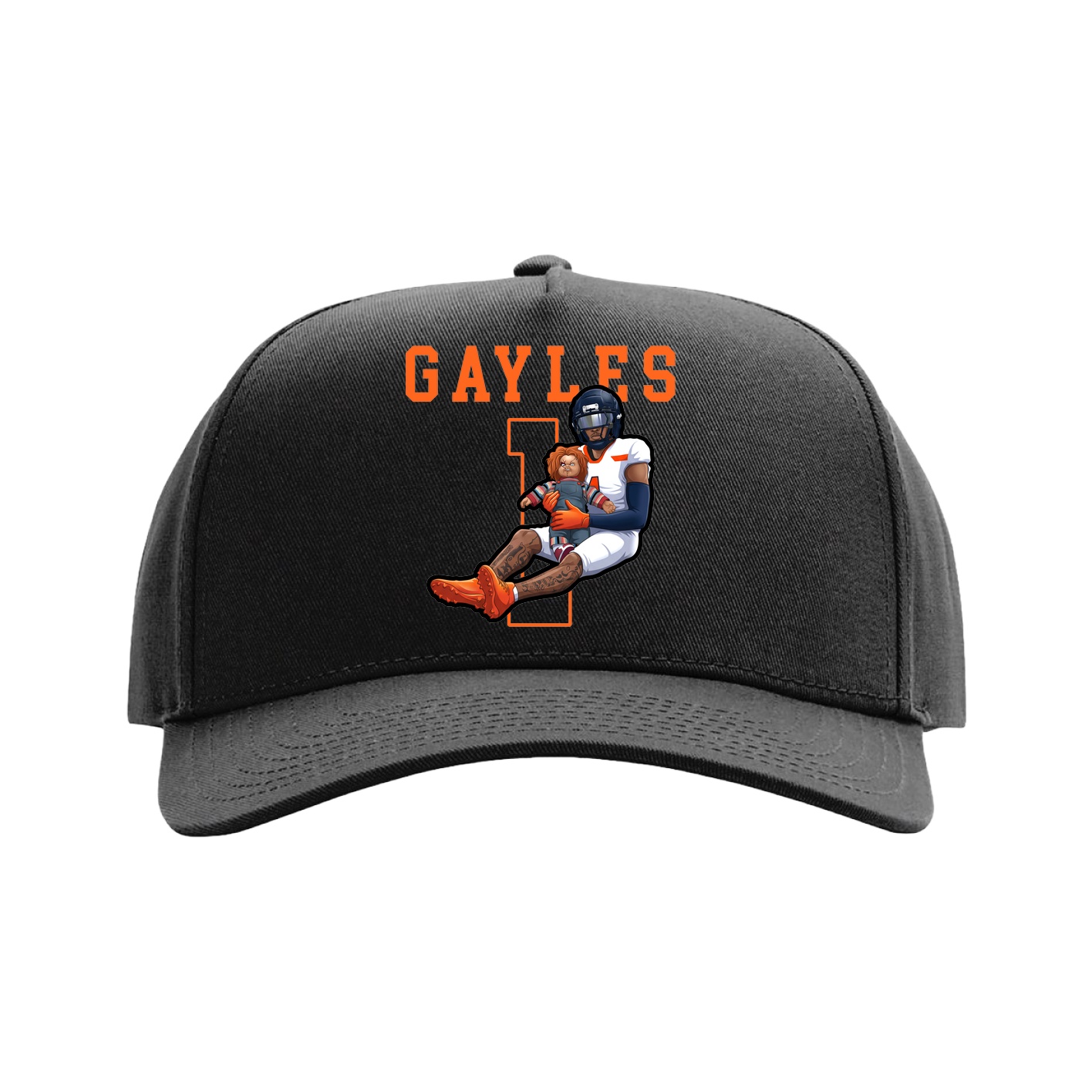 Full Fabric Five-Panel Champ Cap — Shirsey in Black