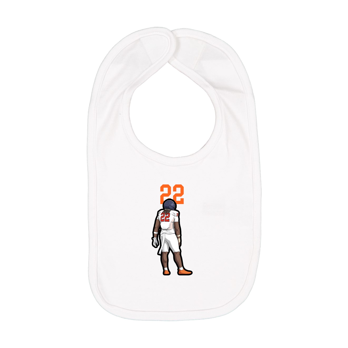 Infant Bib — Number Top in White