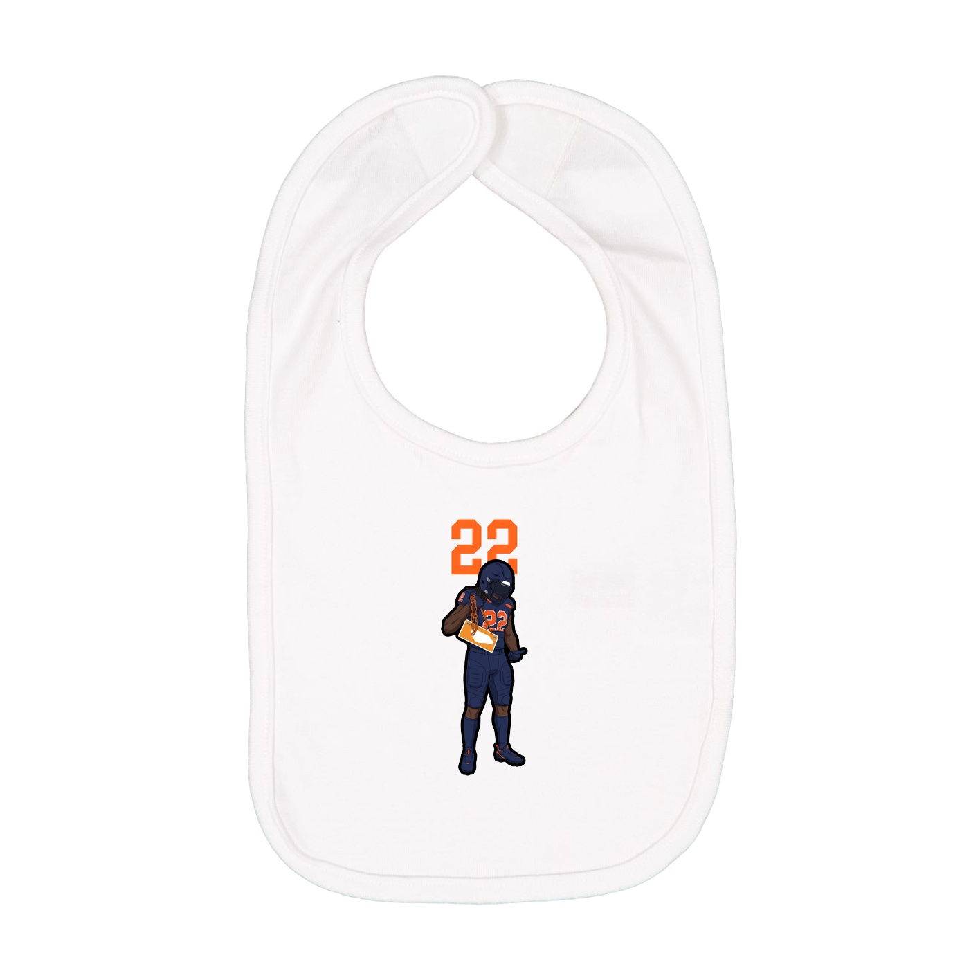 Infant Bib — Number Top in White