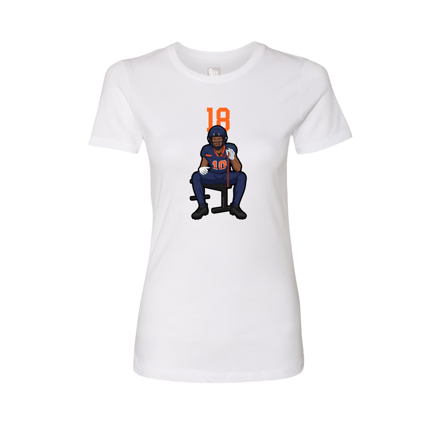 Womens Tee — Number Top in White