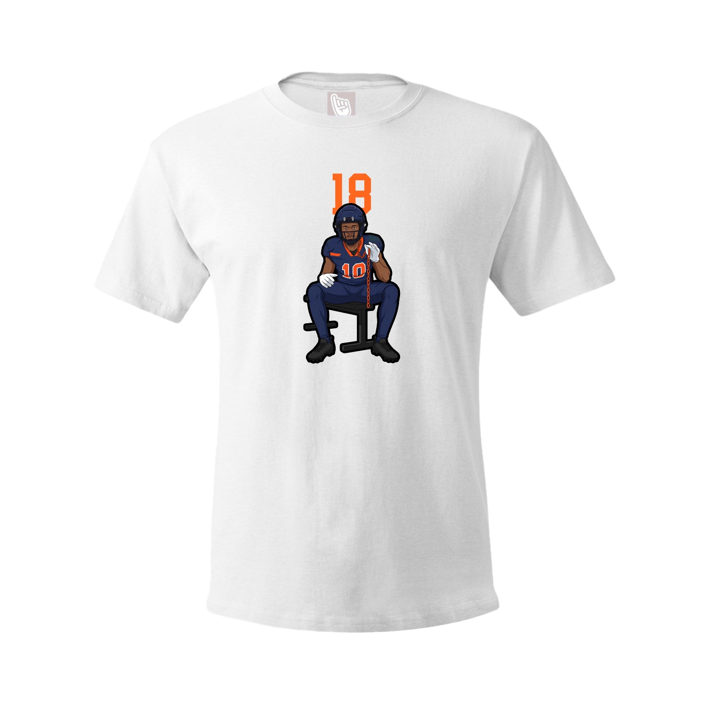 Youth Tee — Number Top in White