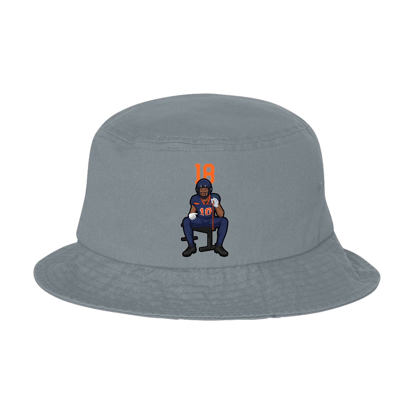 Bucket Cap — Number Top in Grey