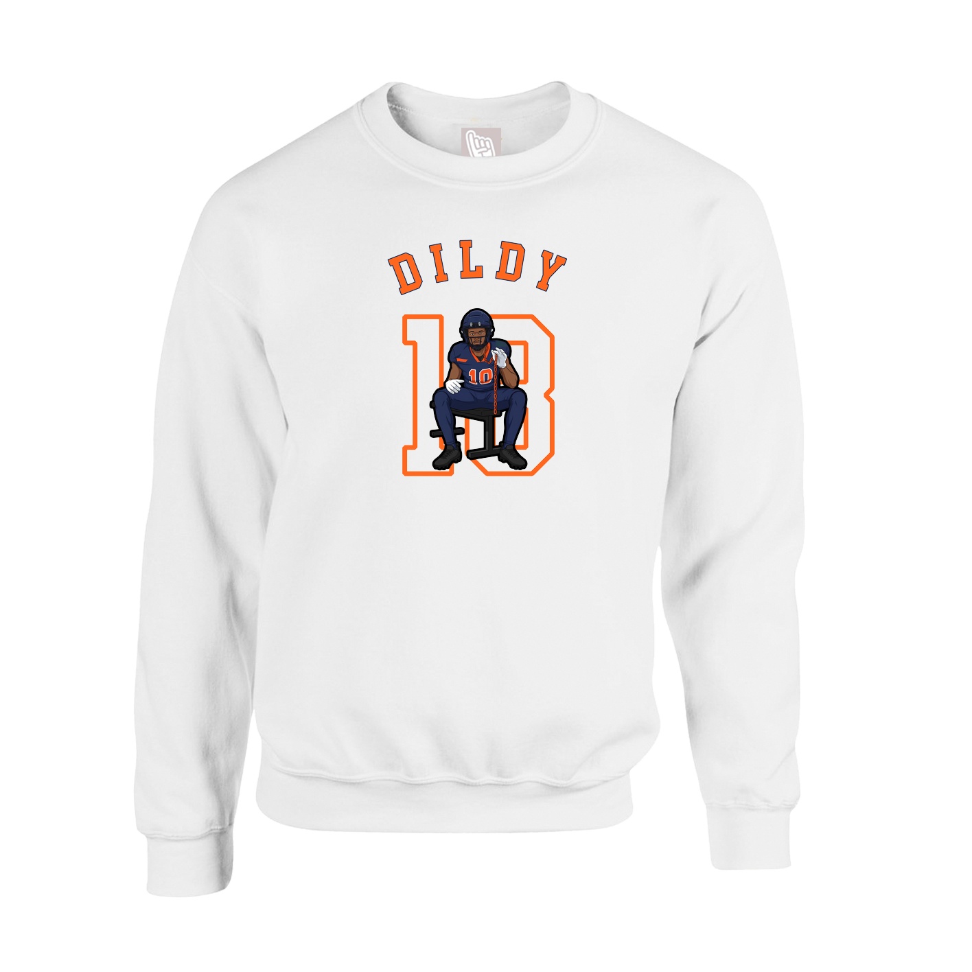 Fleece Crew — Shirsey Arch in White