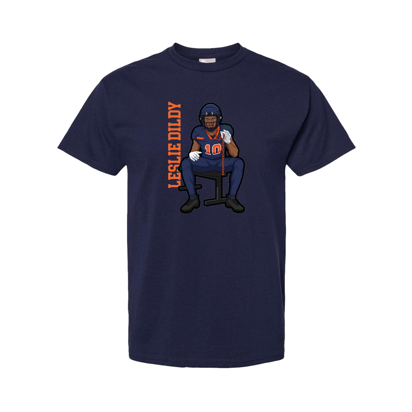 Tee — Name Vertical in Navy
