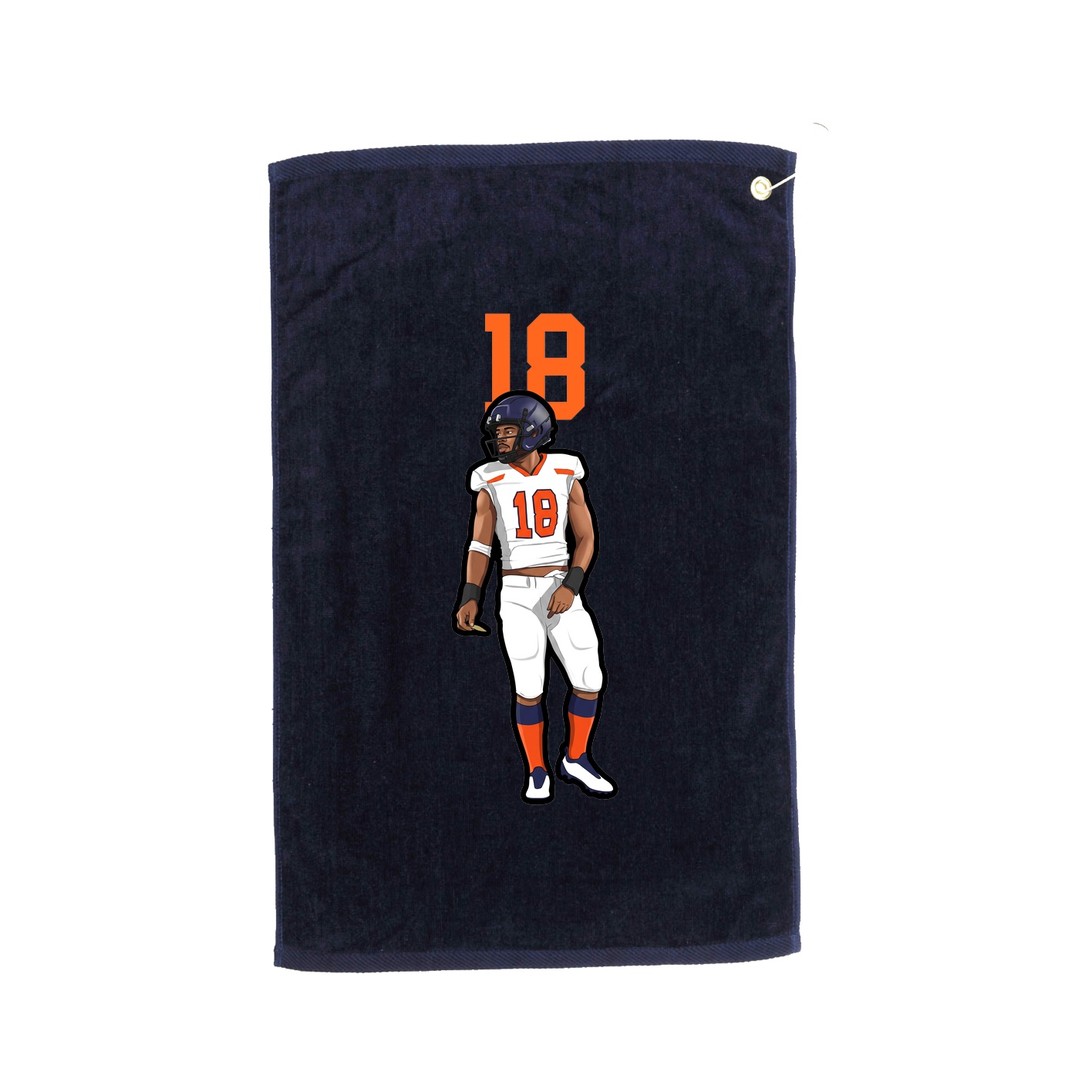 Golf Towel — Number Top in Navy