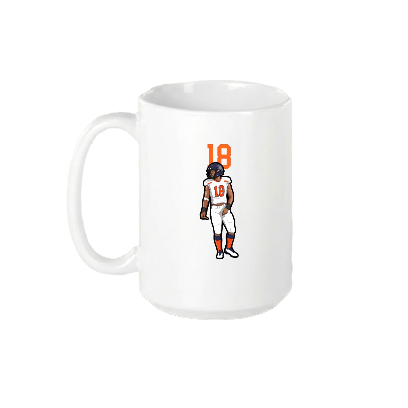 15oz Coffee Mug — Number Top in White