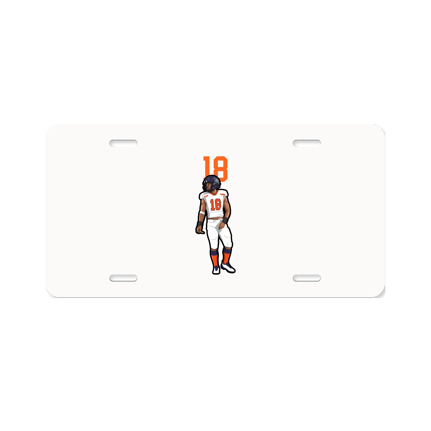 License Plate — Number Top in Classic