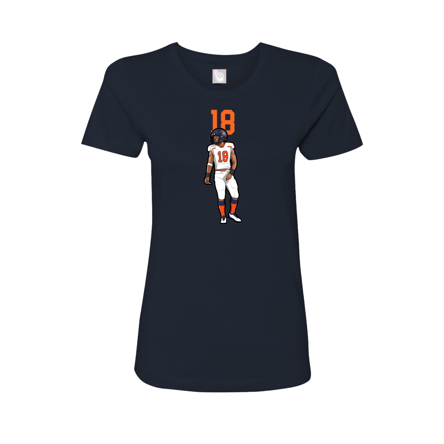 Womens Tee — Number Top in Navy