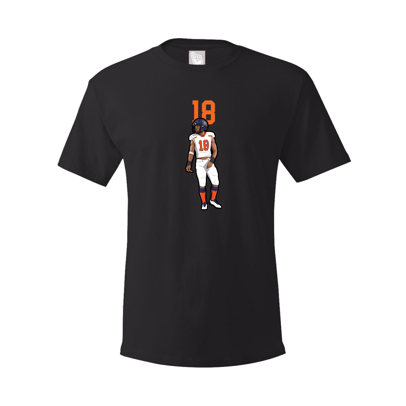 Youth Tee — Number Top in Black