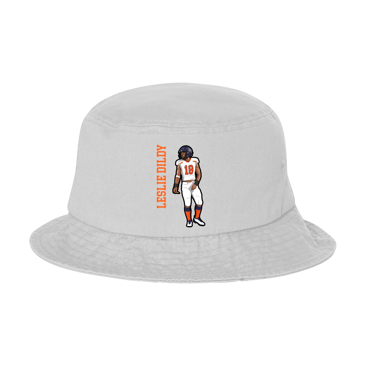 Bucket Cap — Name Vertical in White