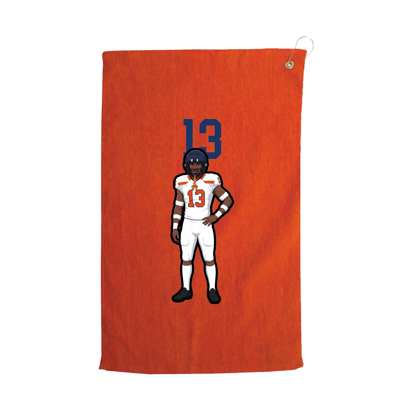 Golf Towel — Number Top in Orange