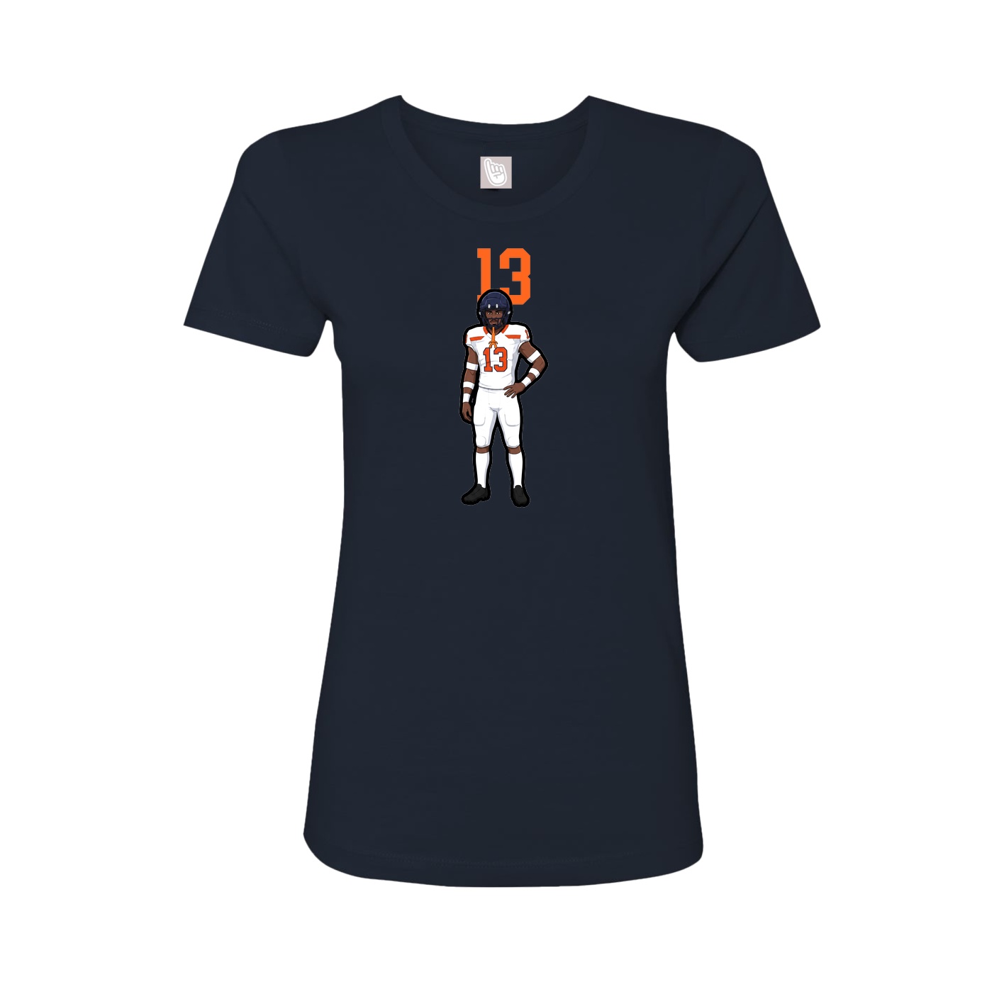 Womens Tee — Number Top in Navy