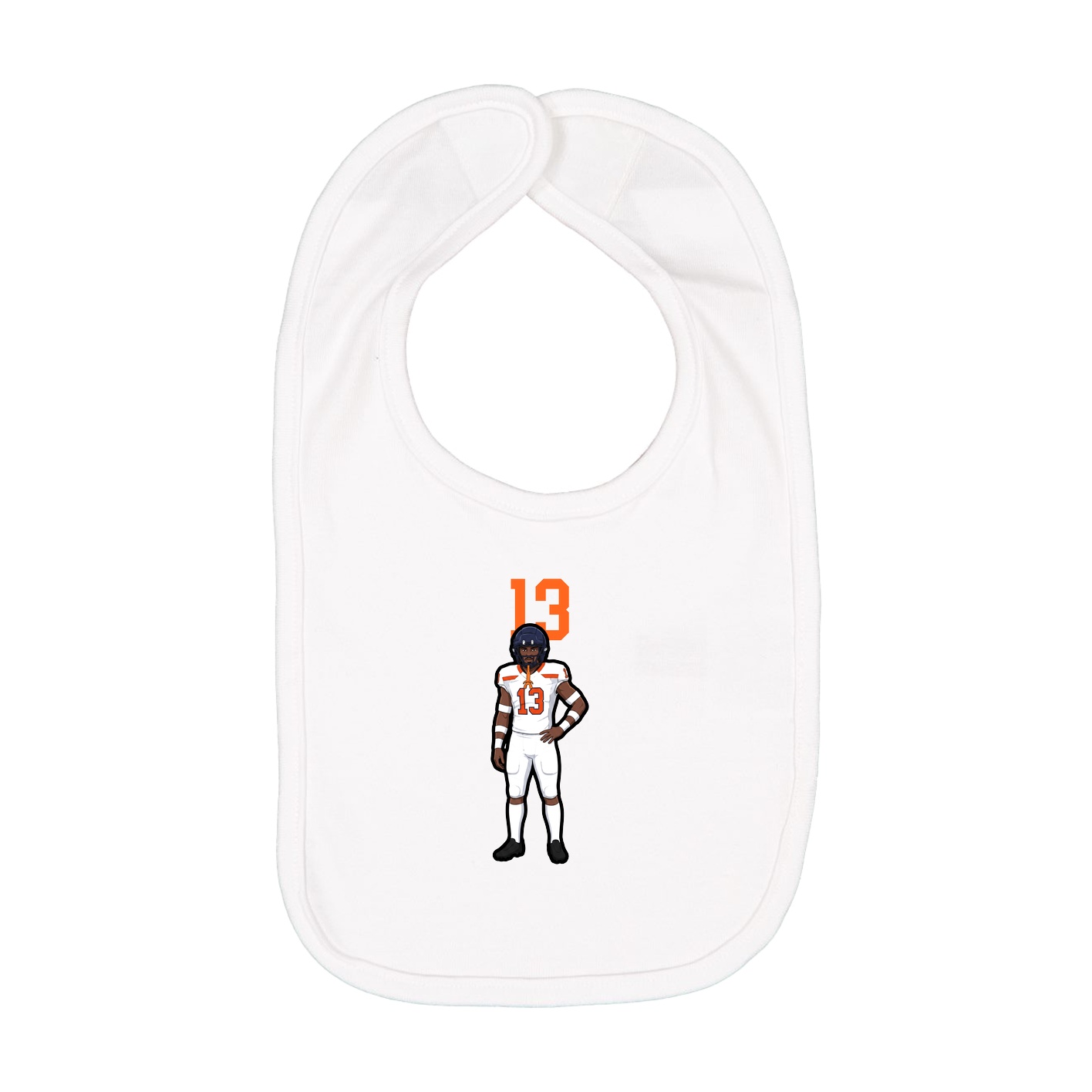 Infant Bib — Number Top in White