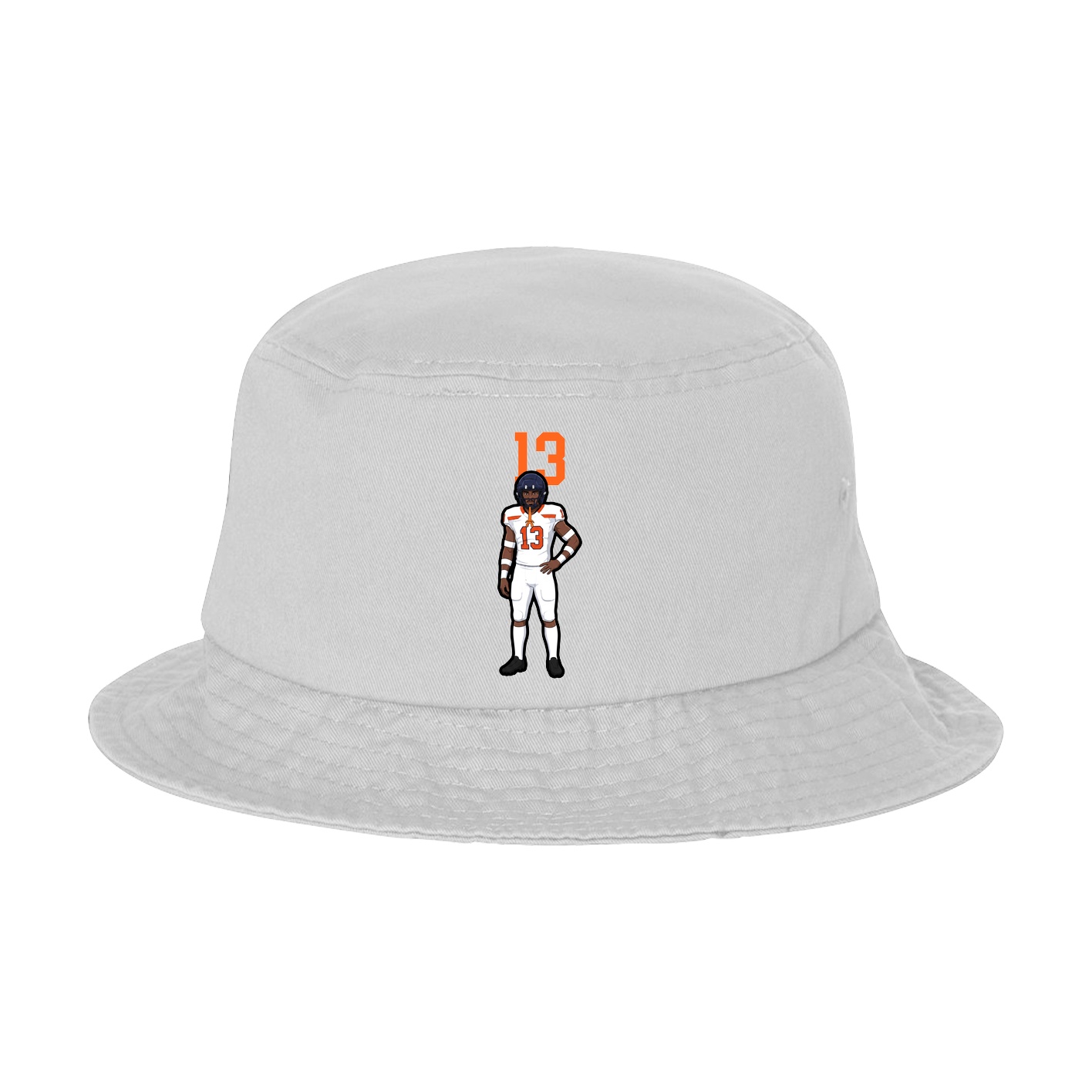 Bucket Cap — Number Top in White