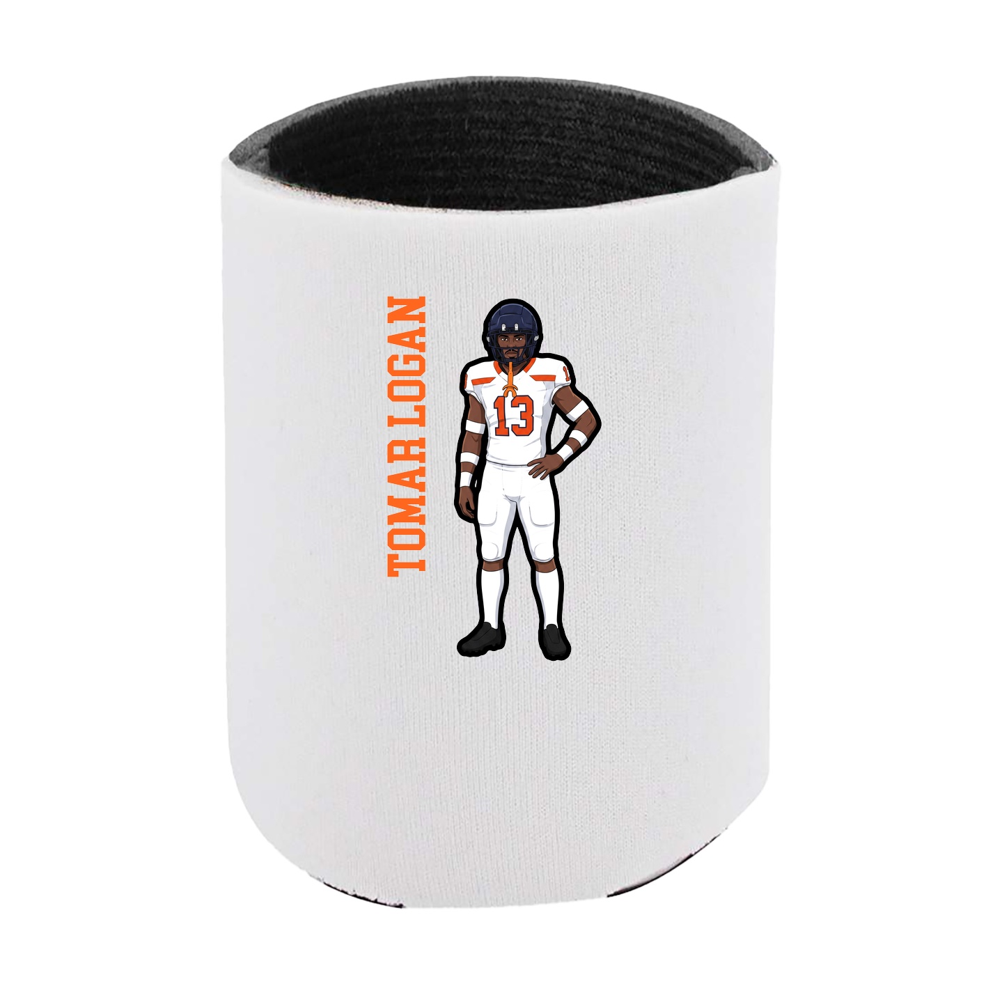 Can Holder — Name Vertical in White