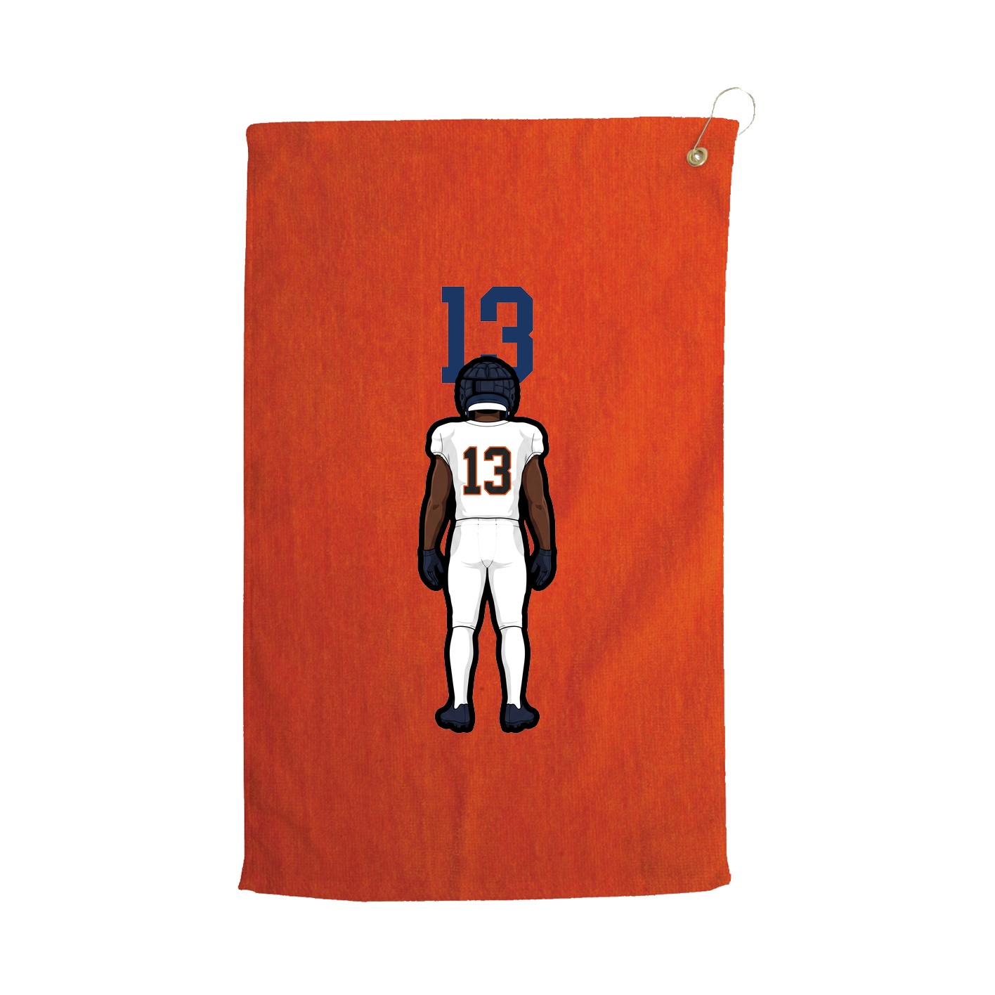Golf Towel — Number Top in Orange