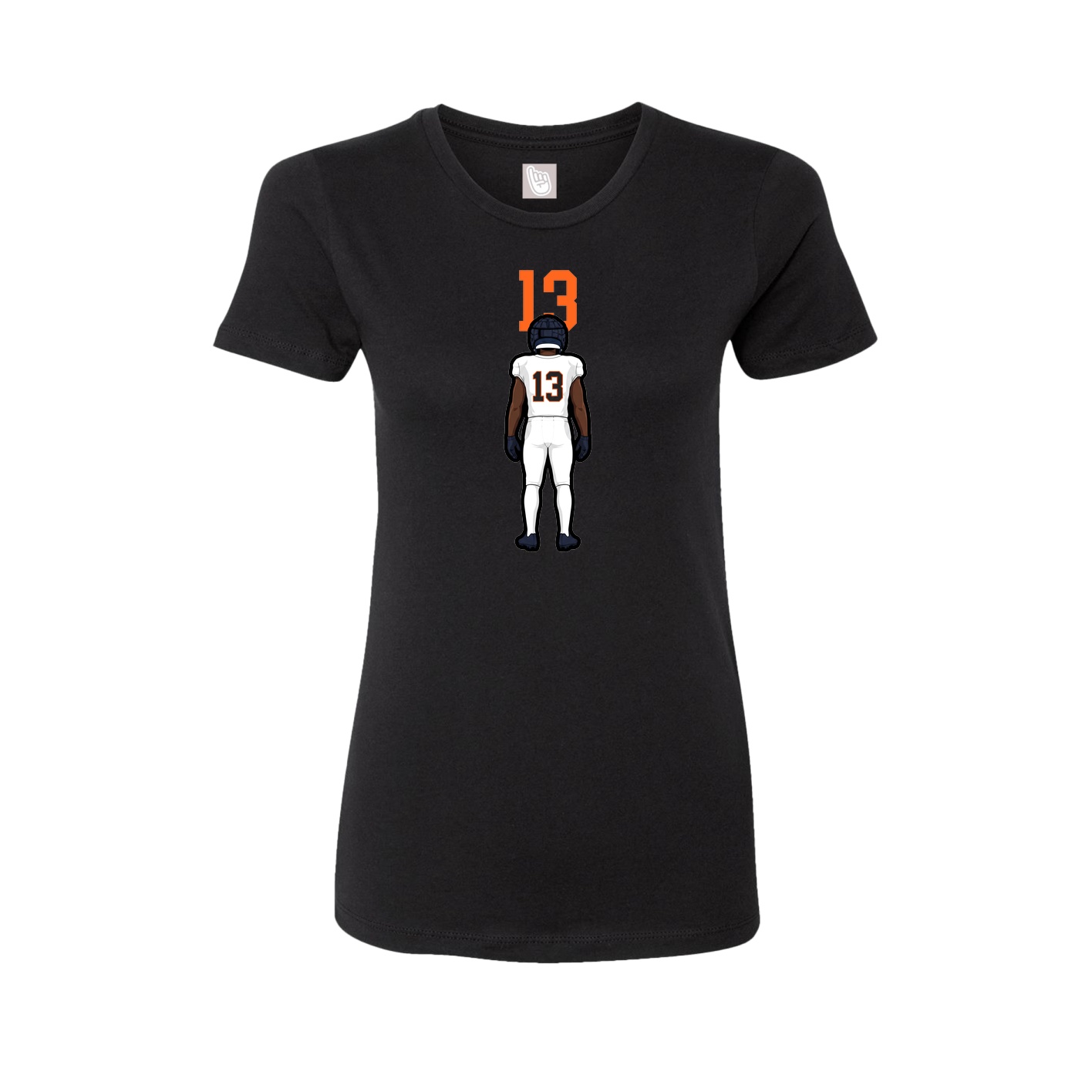 Womens Tee — Number Top in Black