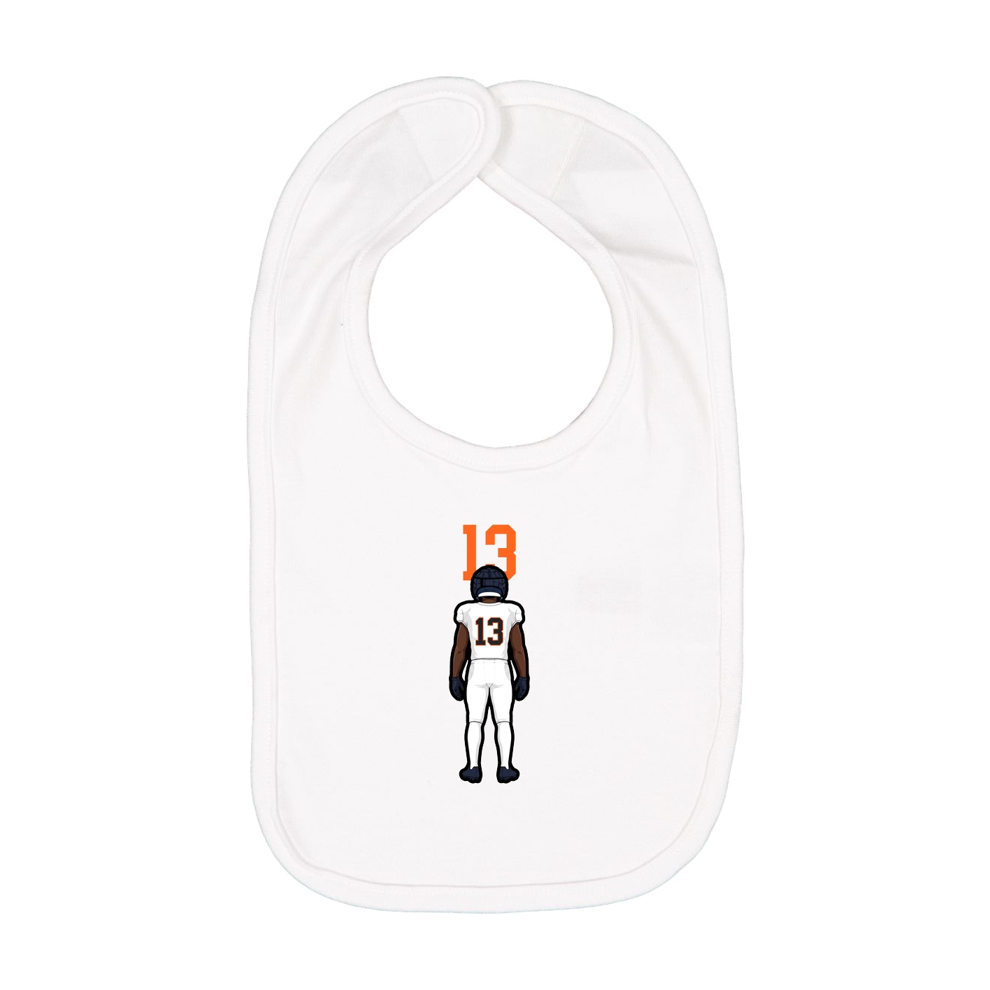 Infant Bib — Number Top in White