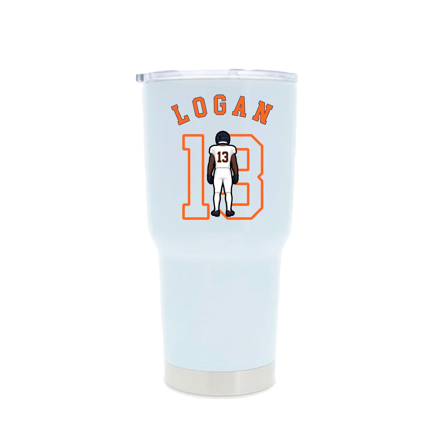 30oz Stainless Steel Tumbler — Shirsey Arch in White