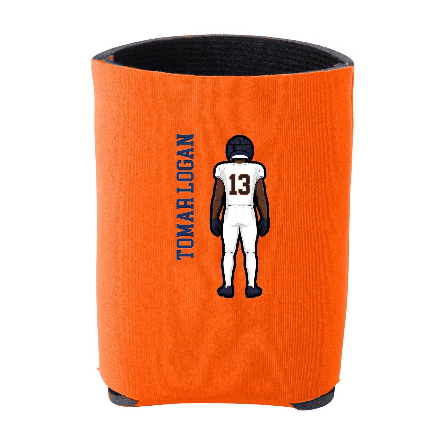 Can Holder — Name Vertical in Orange