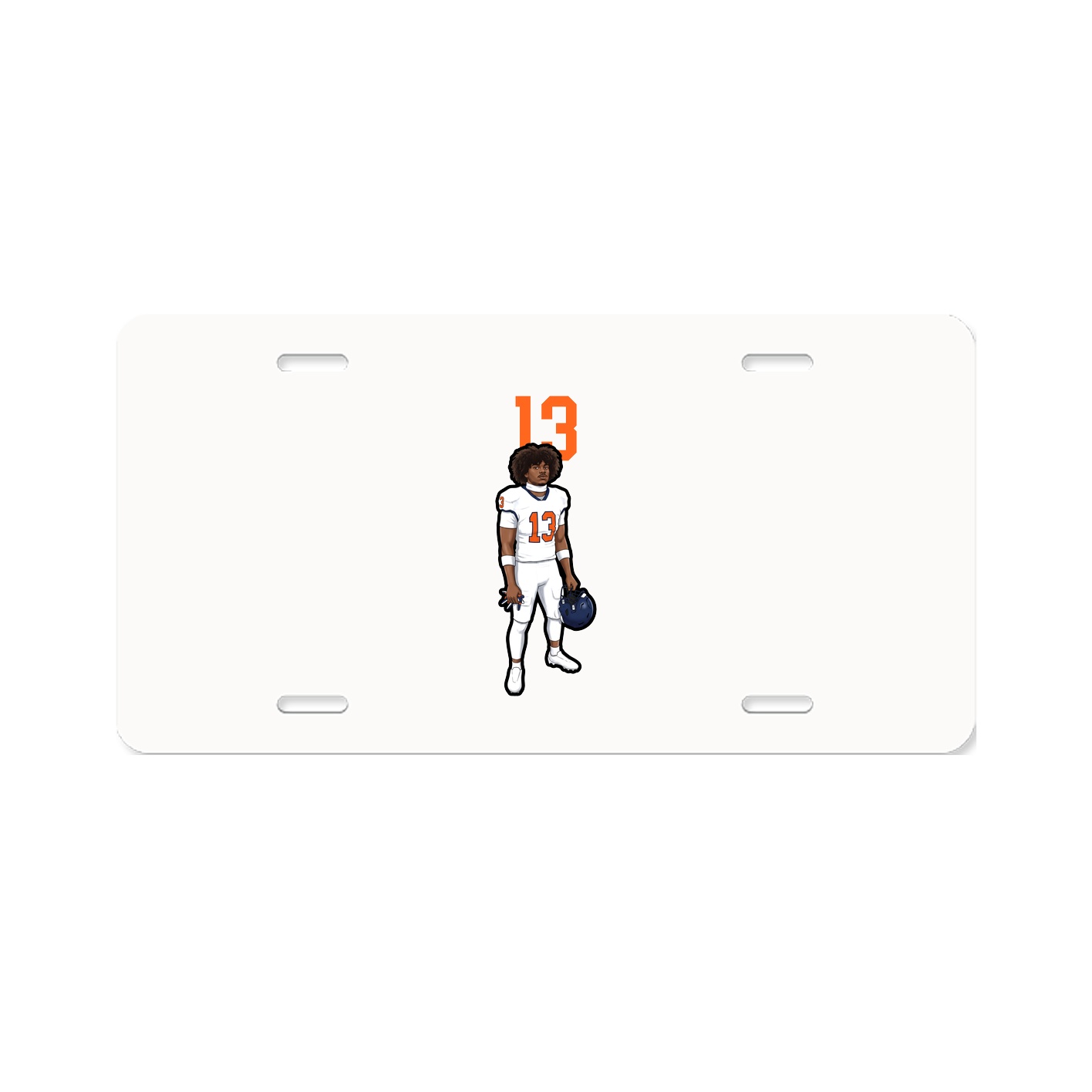 License Plate — Number Top in Classic