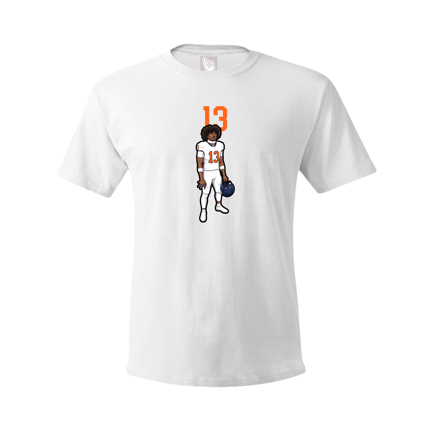 Youth Tee — Number Top in White