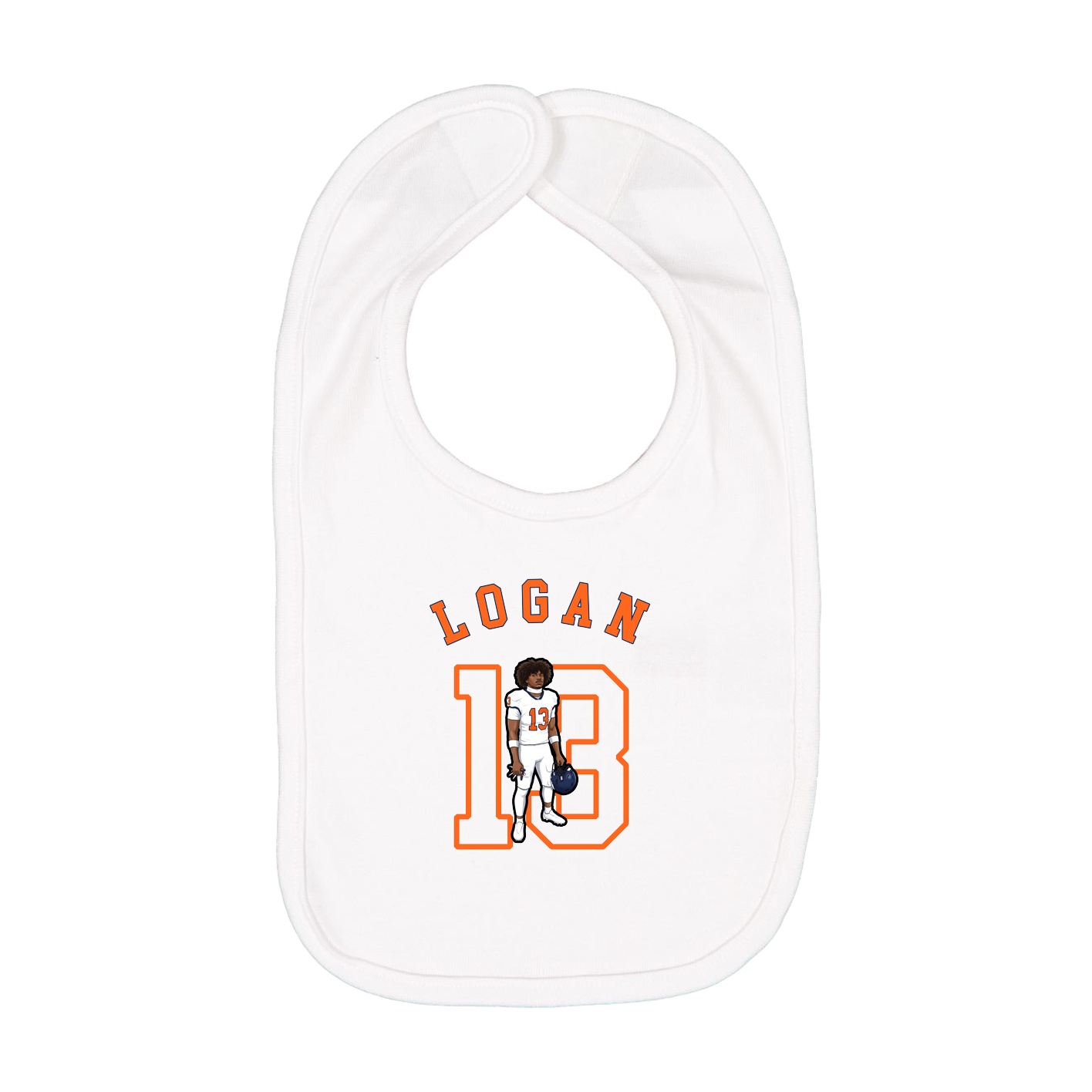 Infant Bib — Shirsey Arch in White