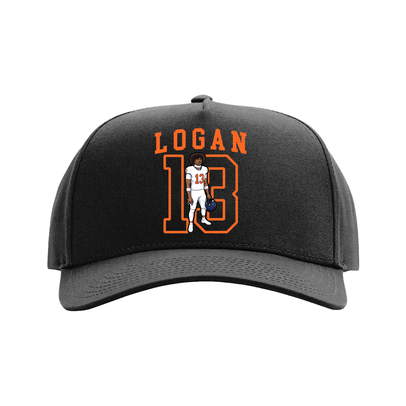 Full Fabric Five-Panel Champ Cap — Shirsey in Black