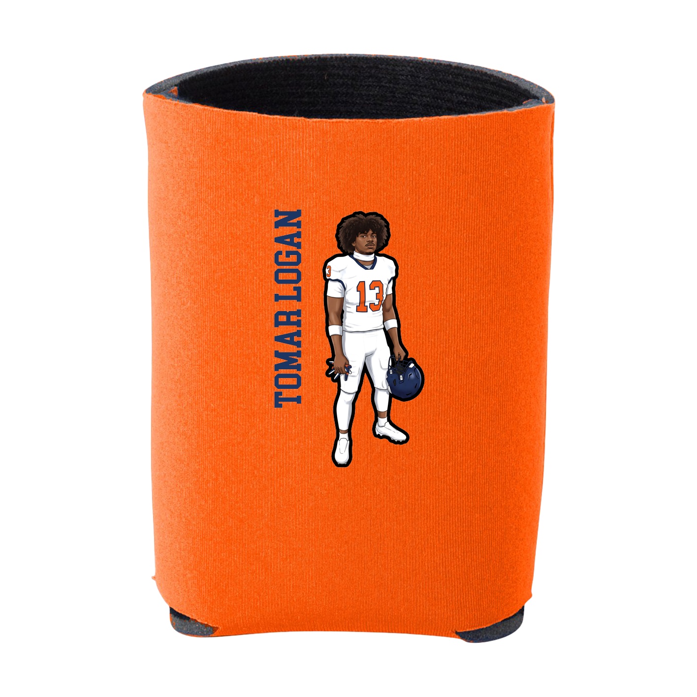 Can Holder — Name Vertical in Orange
