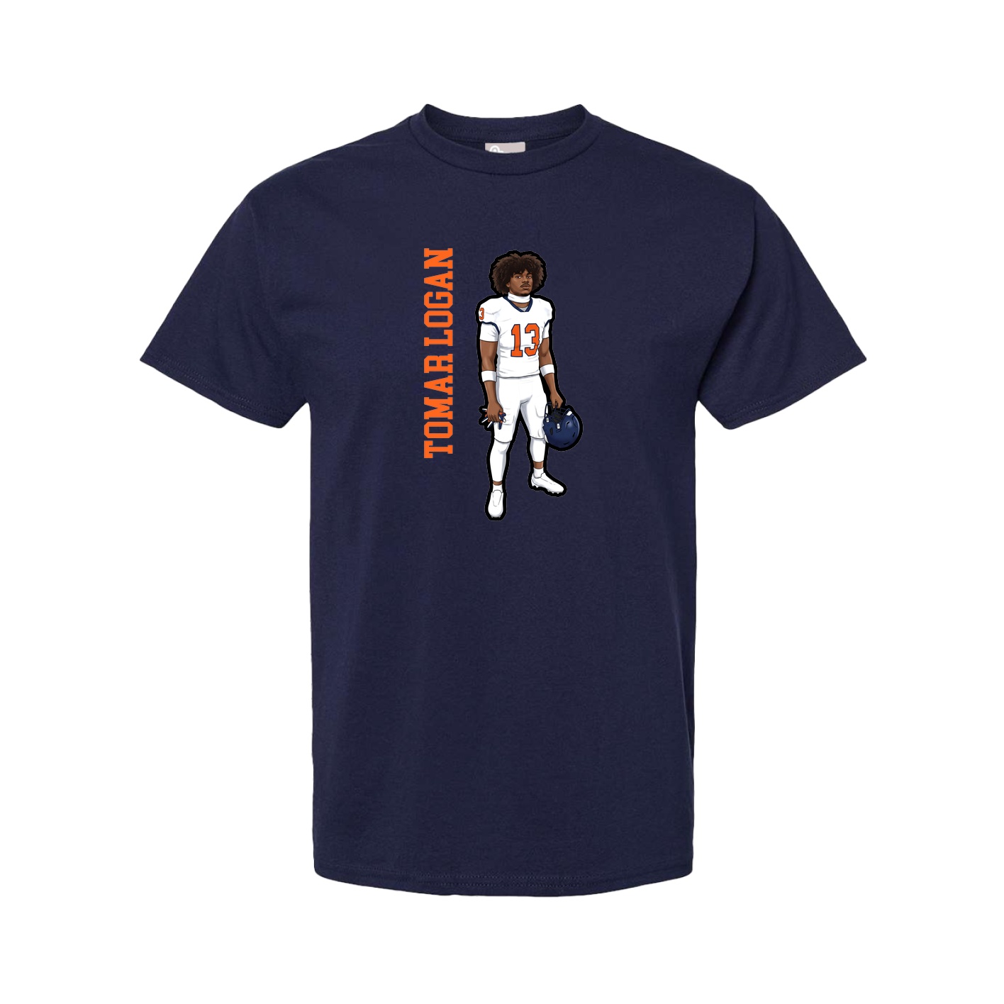 Youth Tee — Name Vertical in Navy
