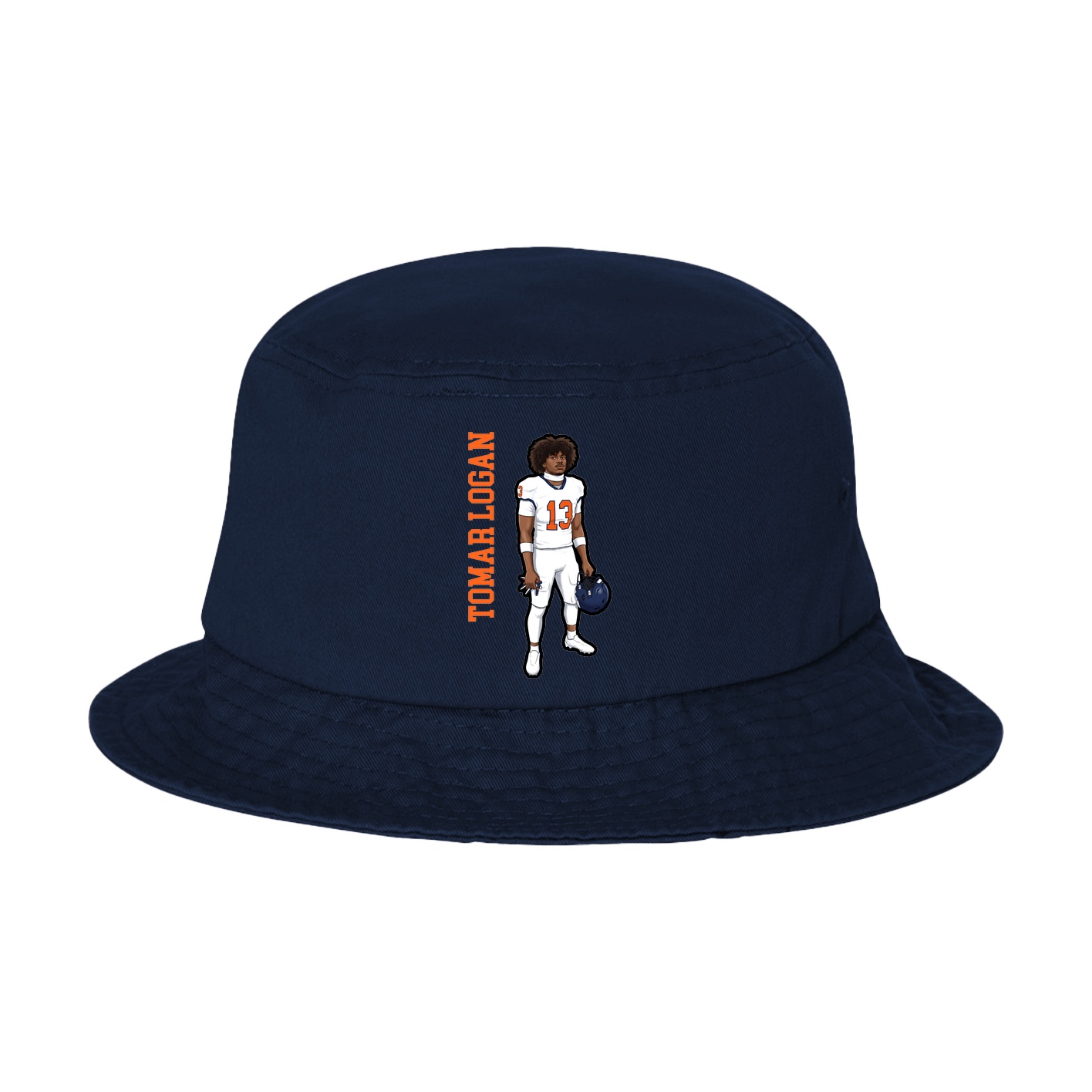 Bucket Cap — Name Vertical in Navy