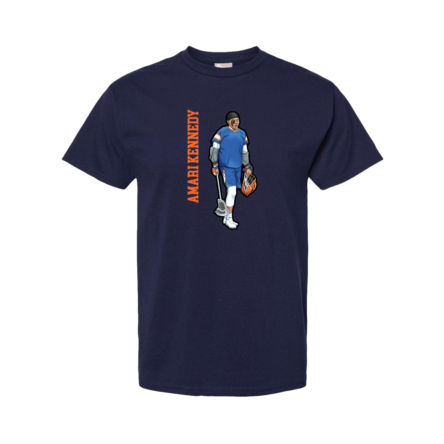 Tee — Name Vertical in Navy