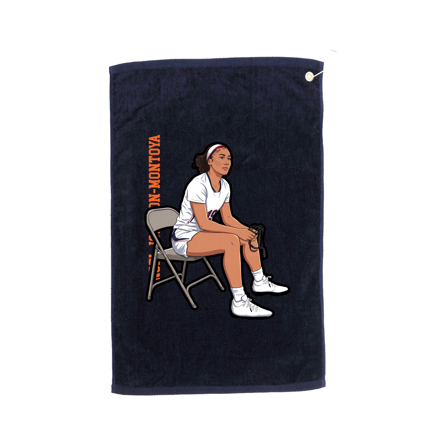 Golf Towel — Name Vertical in Navy