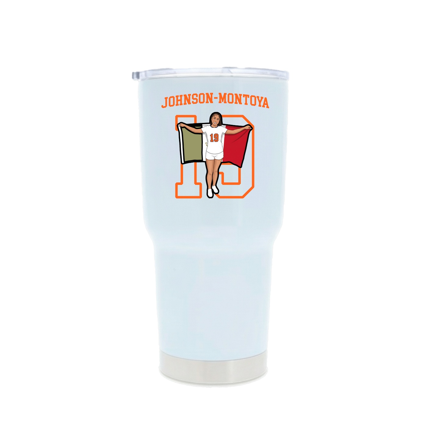 30oz Stainless Steel Tumbler — Shirsey in White