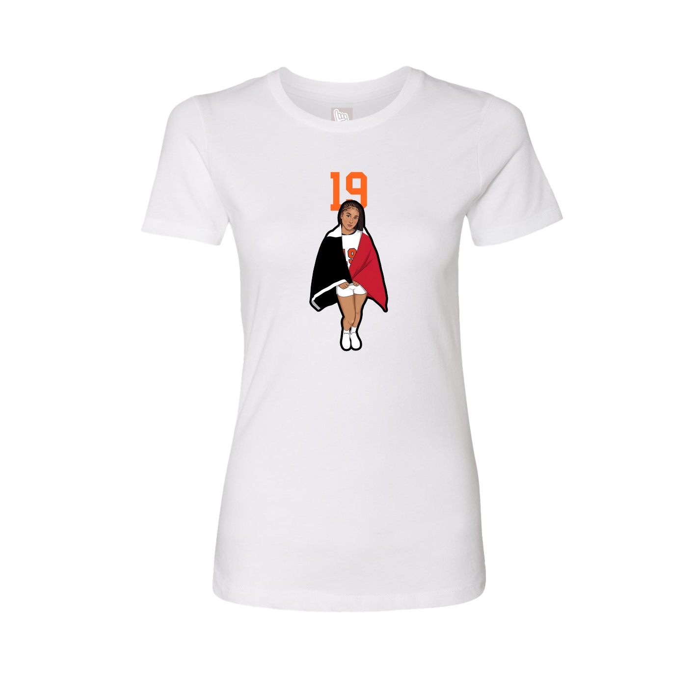 Womens Tee — Number Top in White