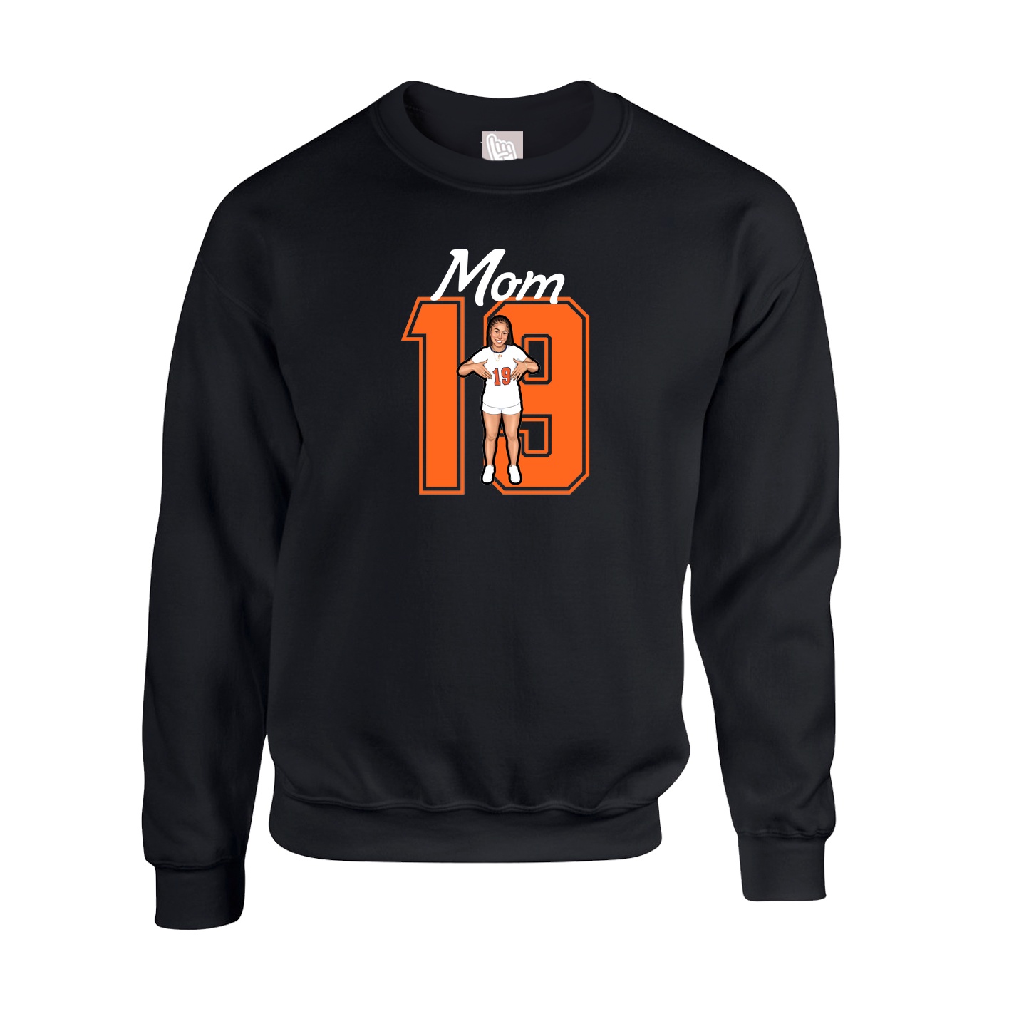 Fleece Crew — Mothers Day Shirsey in Black