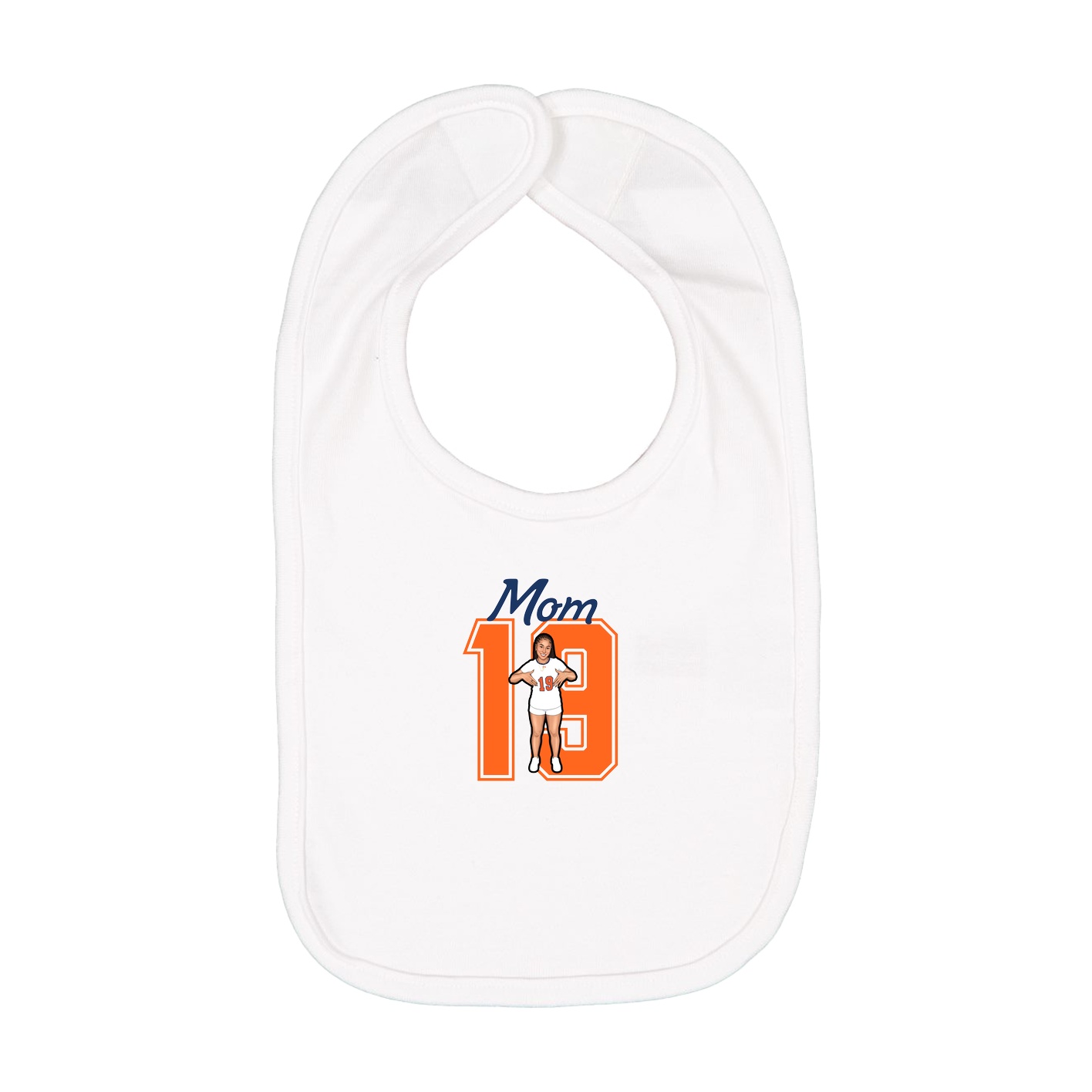 Infant Bib — Mothers Day Shirsey in White