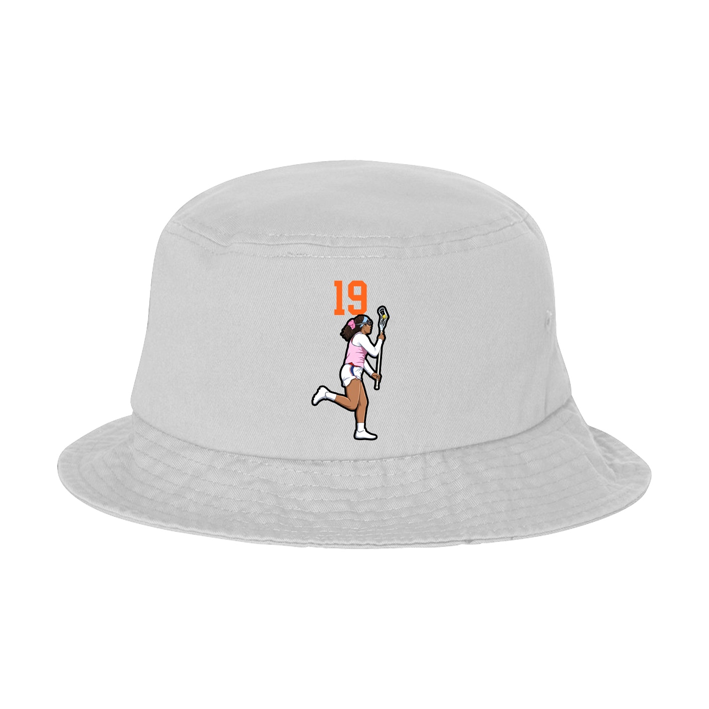 Bucket Cap — Number Top in White