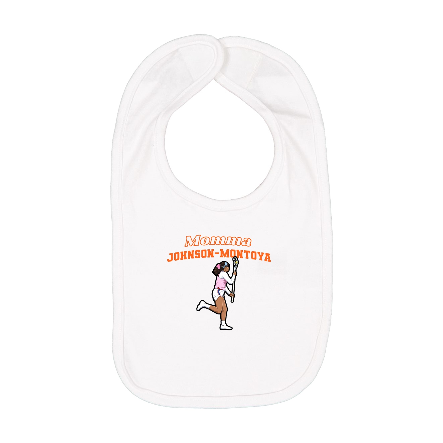 Infant Bib — Mothers Day Block in White