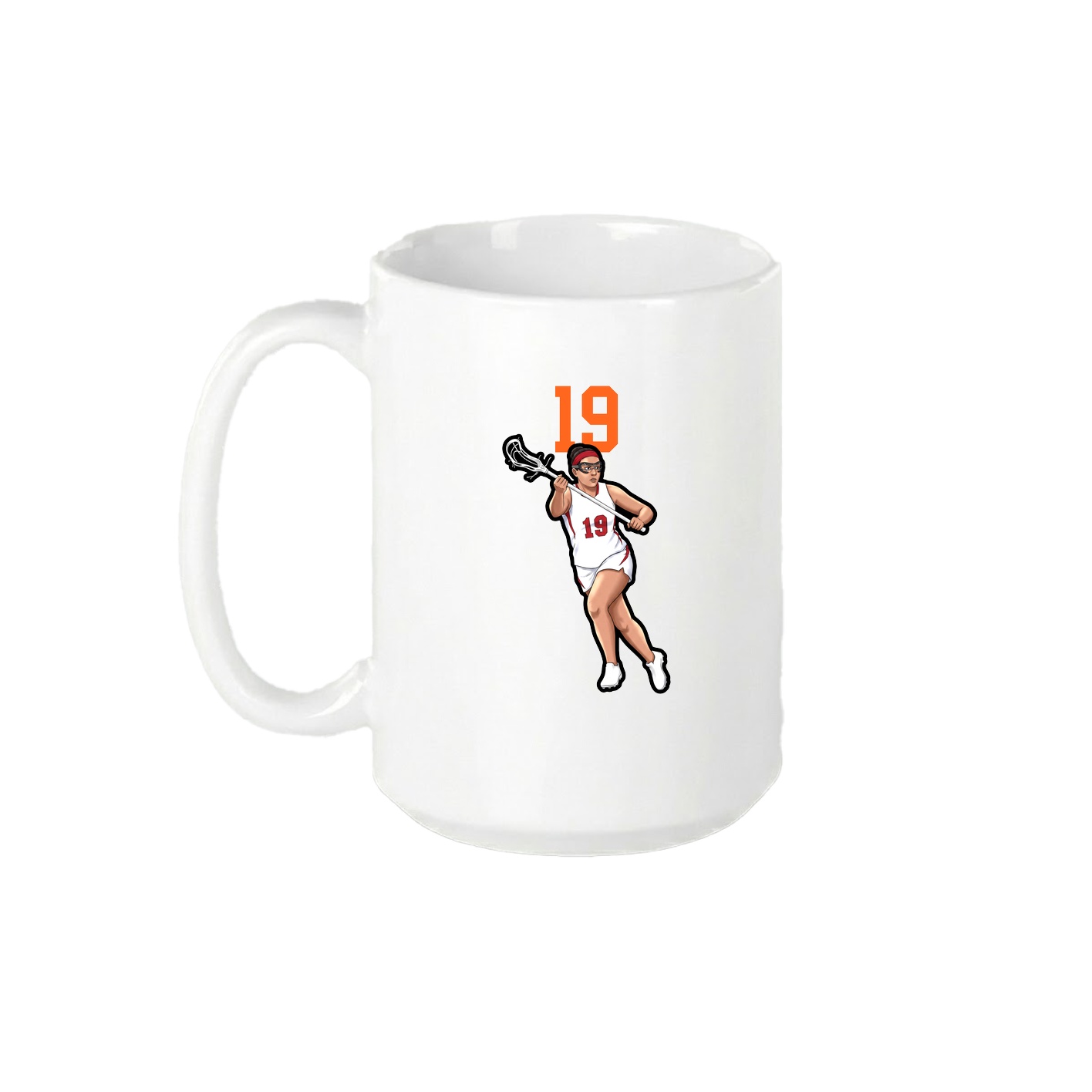 15oz Coffee Mug — Number Top in White