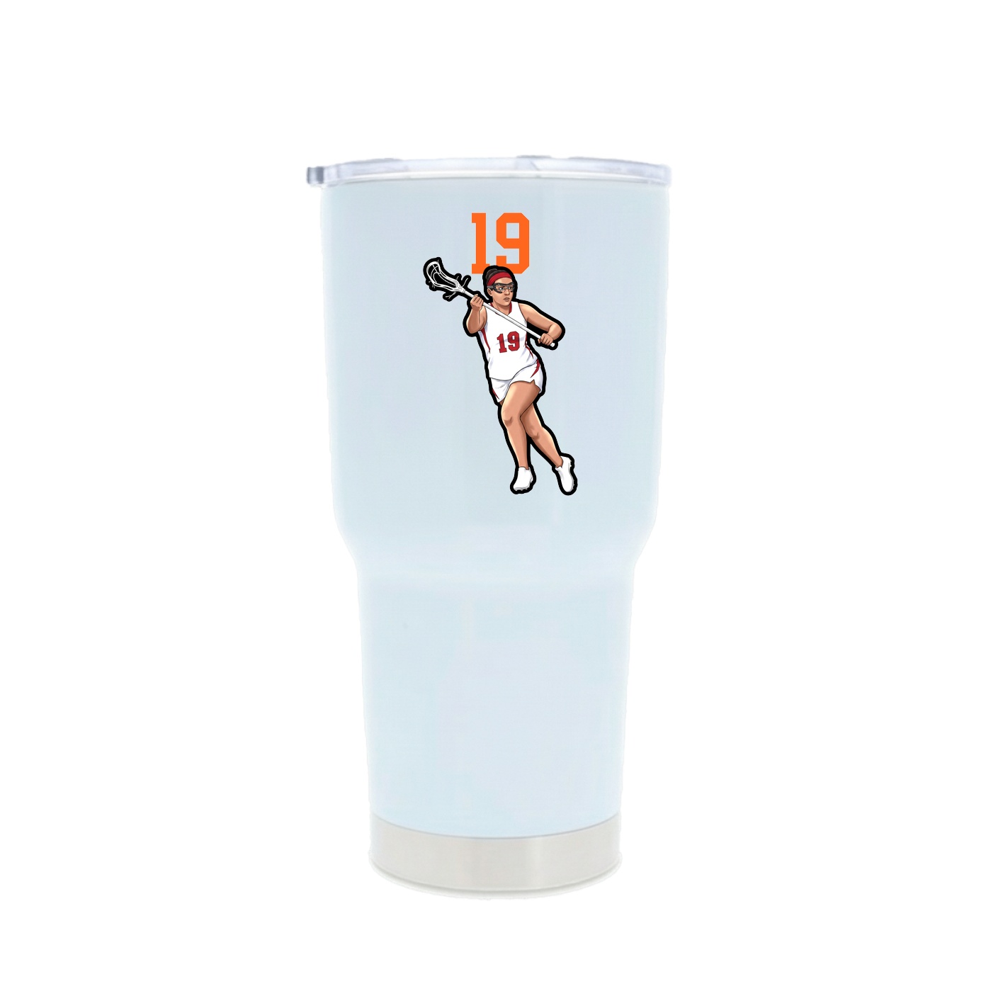 30oz Stainless Steel Tumbler — Number Top in White