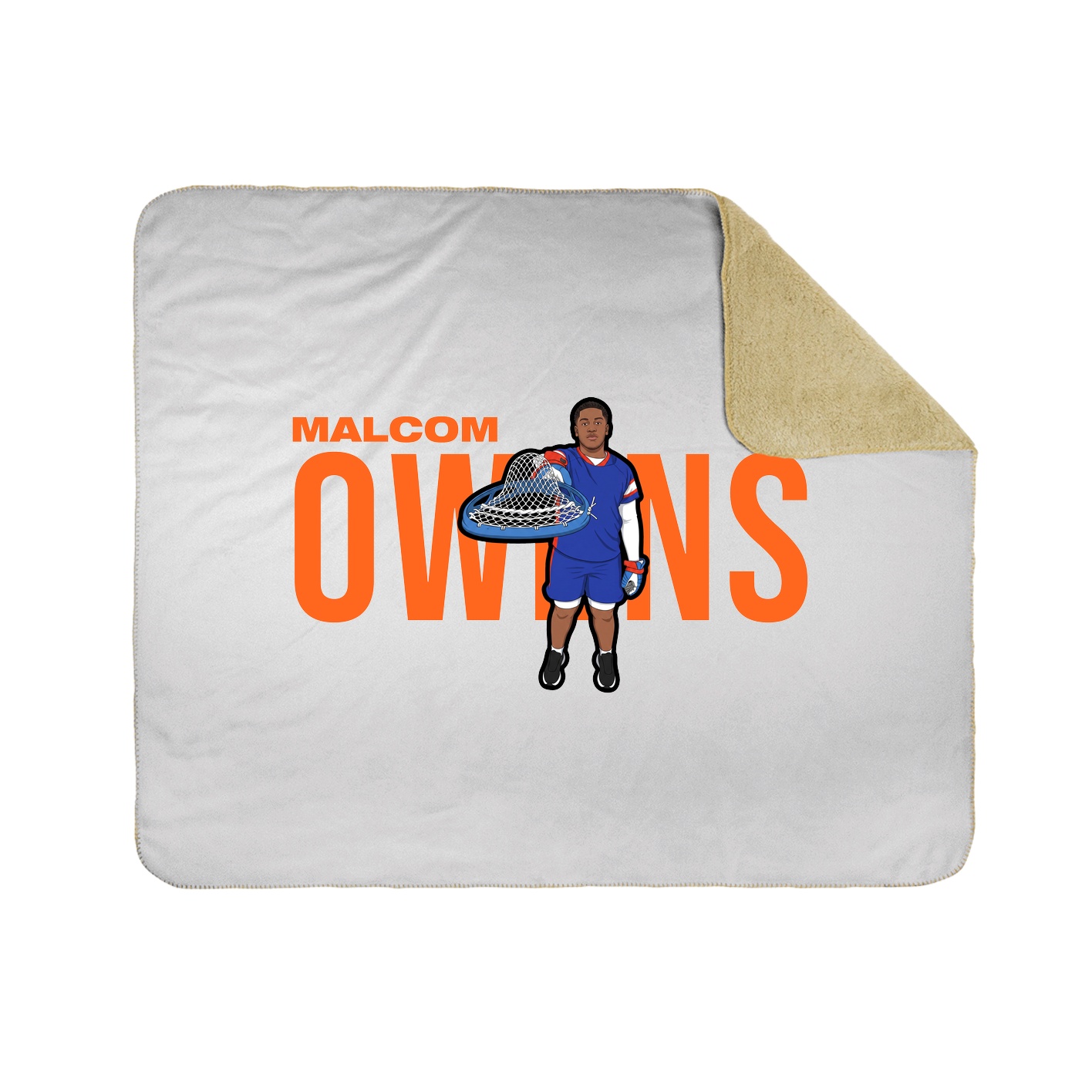 Throw Blanket — Player Name in White