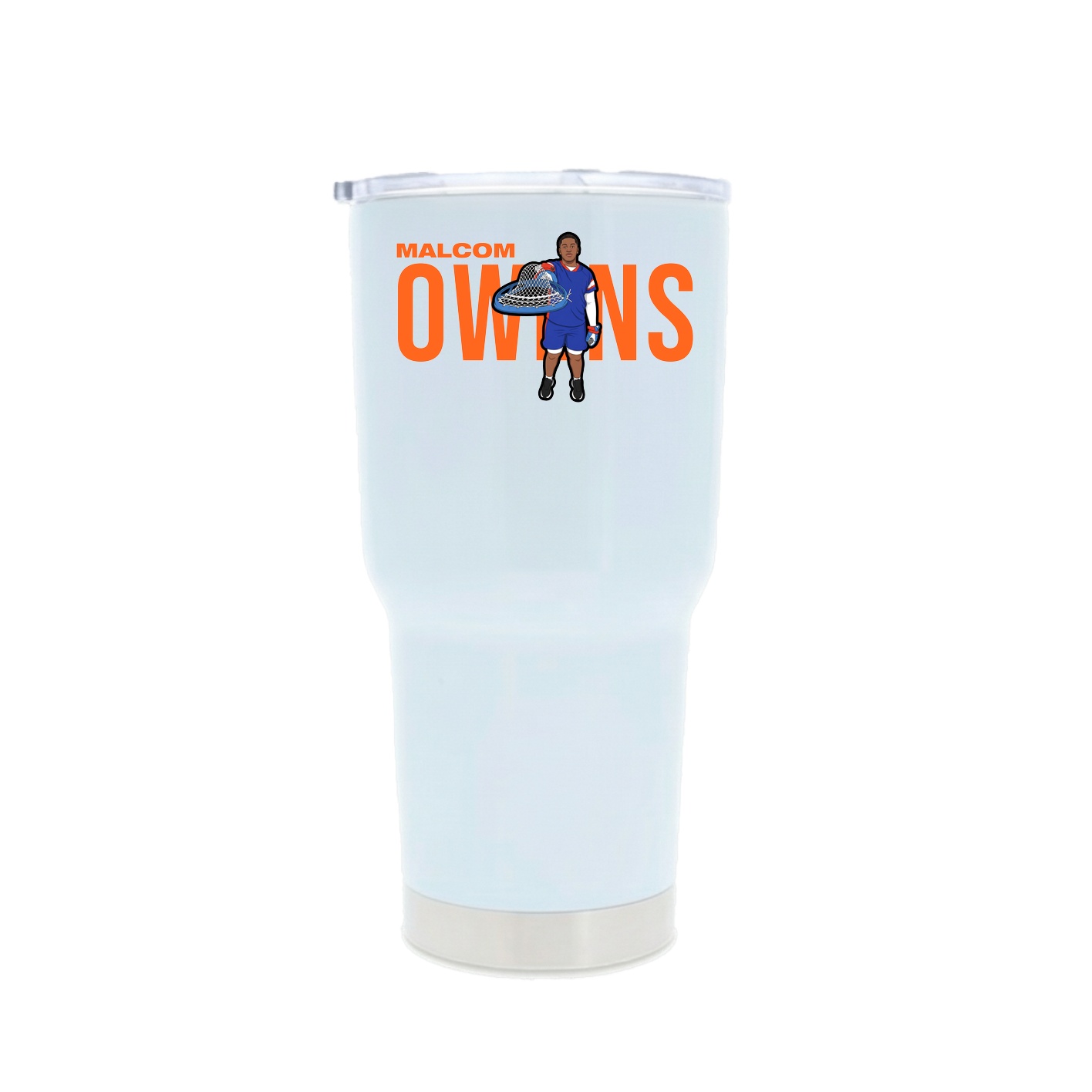 30oz Stainless Steel Tumbler — Player Name in White