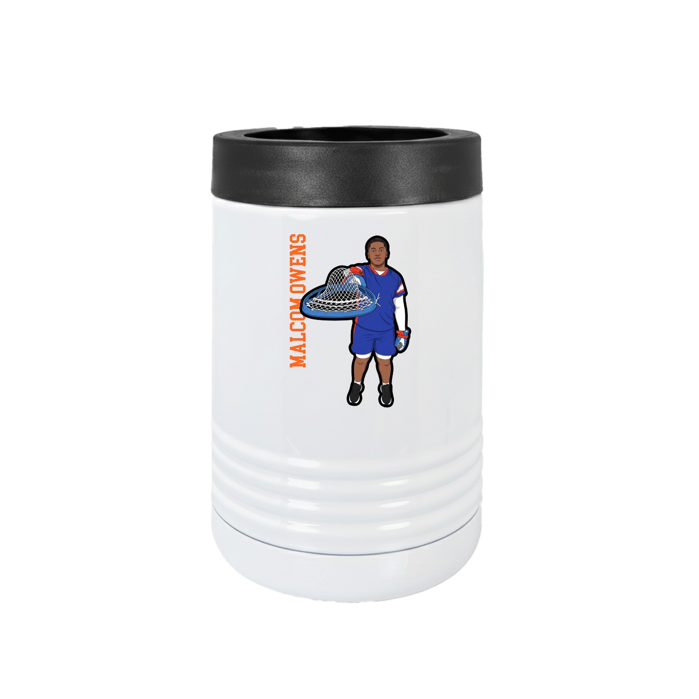 Beverage Holder — Name Vertical in White