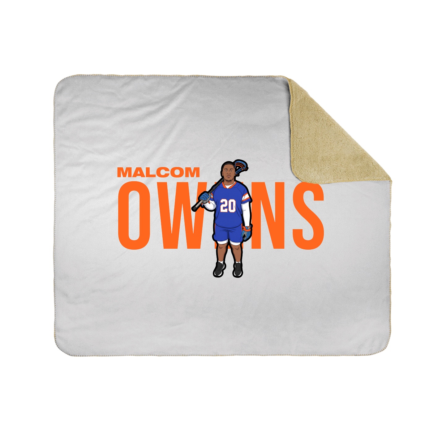 Throw Blanket — Player Name in White