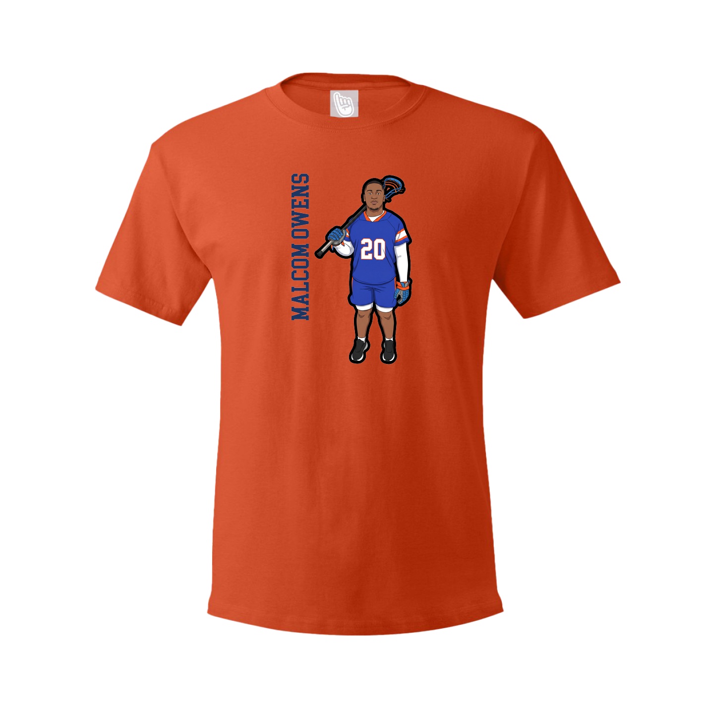 Tee — Name Vertical in Orange