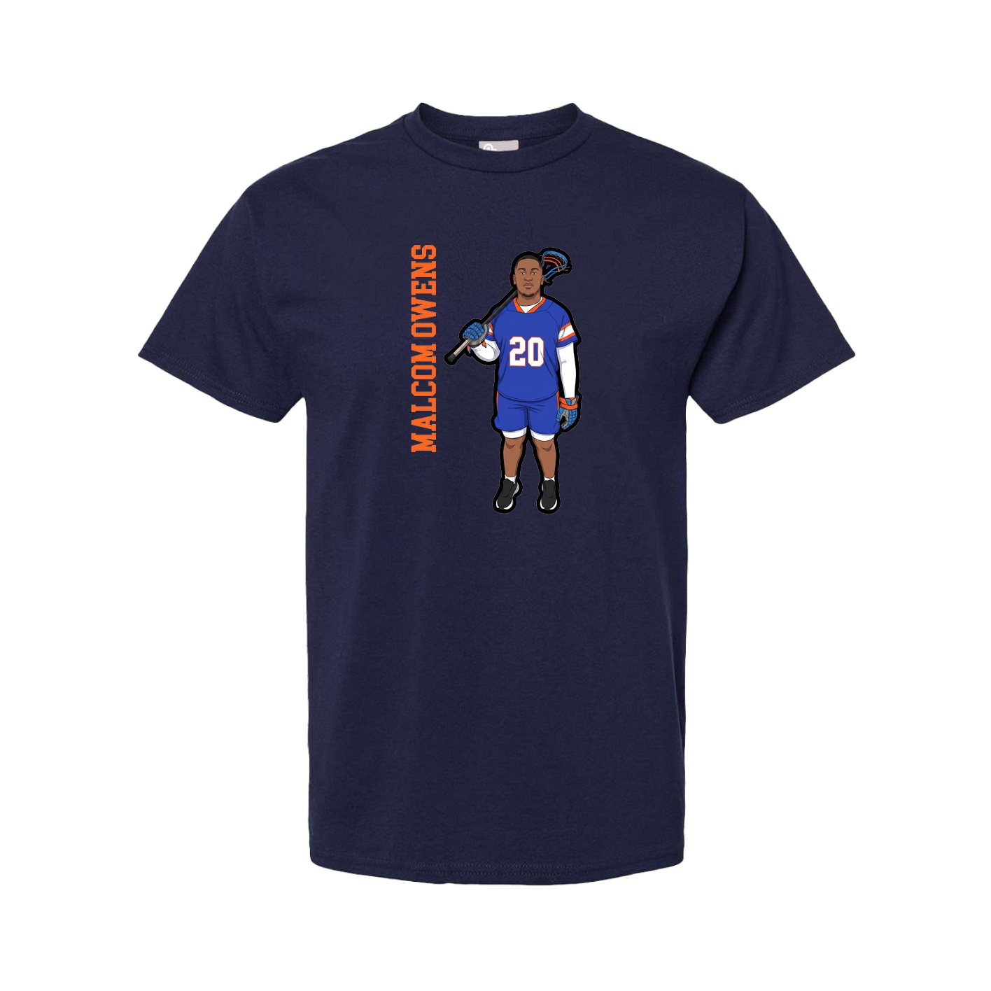 Youth Tee — Name Vertical in Navy