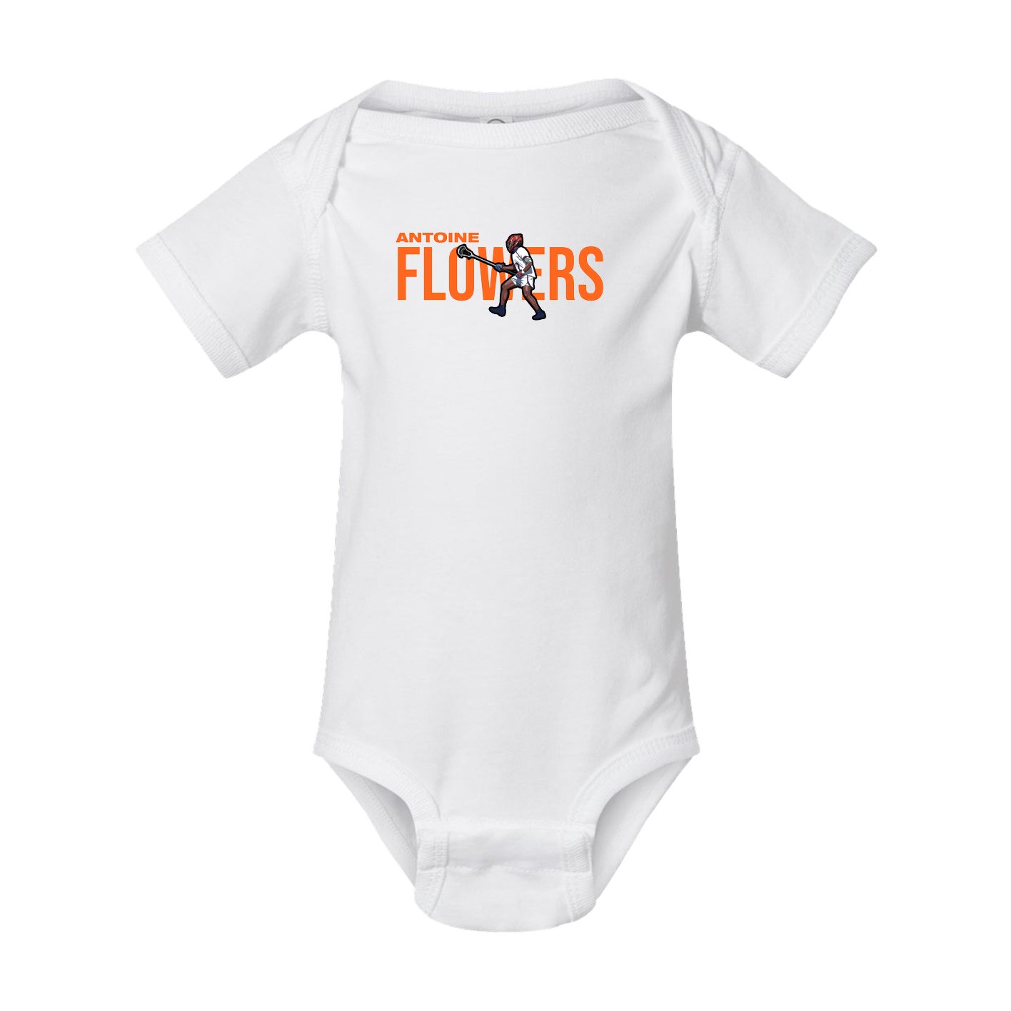 Baby Onesie — Player Name in White