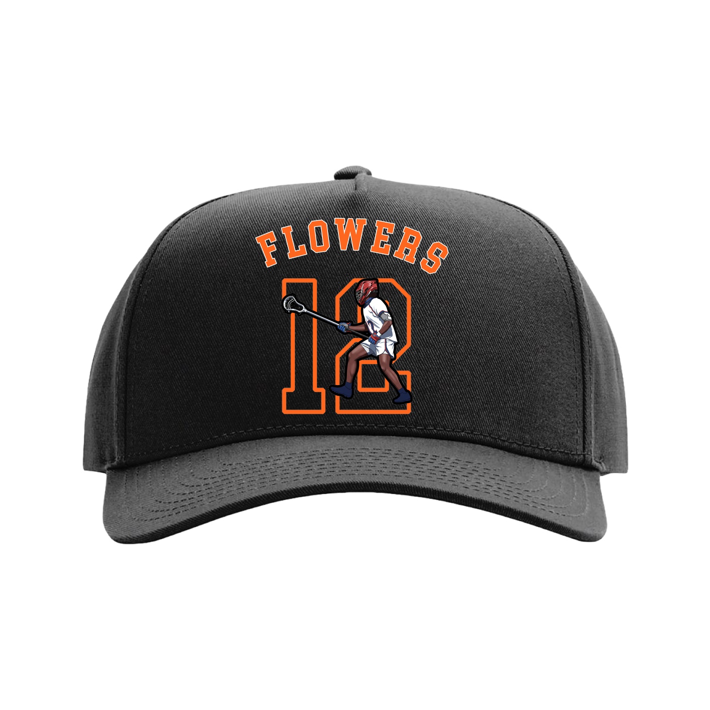 Full Fabric Five-Panel Champ Cap — Shirsey Arch in Black